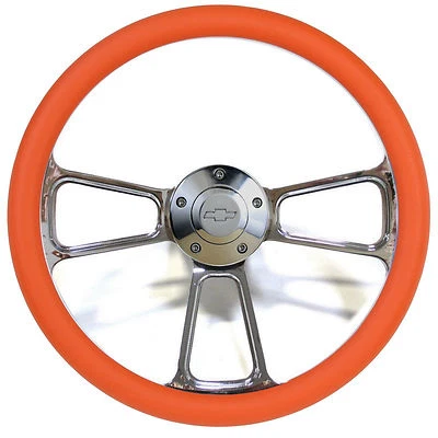 Volante naranja Chevy C/K Pick Up Truck Billet con bocina Chevy Bowtie Foto 1 de 4