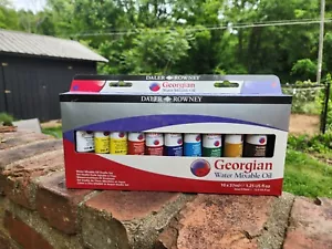 Daler Rowney Georgian Oil Color Studio Set 10 tubes 38ML 1.25OZ each NEW!! - Picture 1 of 2
