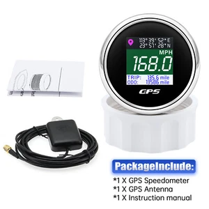 2" 52MM Digital GPS Speedometer Gauge 0-999MPH for Boat Car Truck Motorcycle - Picture 1 of 14