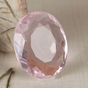 Faceted Oval Cut Baby Pink Topaz 80.00 CT Loose Gemstone for Ring AB-278 - Picture 1 of 3