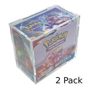Caja de exhibición de acrílico para Pokémon JCC Booster Box (Protección UV EE. UU.) Paquete de 2 - Imagen 1 de 8