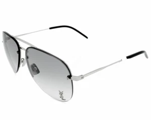 Occhiali da sole unisex Saint Laurent lenti argento/grigio 59-140 mm SL CLASSIC 11 M 005 - Foto 1 di 3