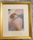 Framed Signed Sally Tippman Pastel Oil Painting La Ventana Abstract Woman