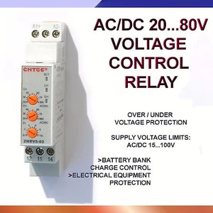20V...80V AC/DC Protective Relay Against Over / Under Voltage 20V...80V Range - Picture 1 of 2