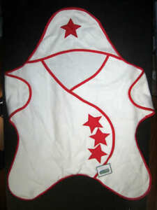 New Collections Etc. baby Star wrap hooded towel red & white Soft 0-3 months