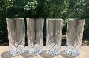 4er Set Vintage Cut Kristall 12-seitig hohe Kugelgläser 5,75"" hoch EUC - Bild 1 von 5