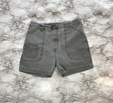Weekender Shorts Mens 34 Stretch Waist Gray Hiking Outdoor Vintage Style