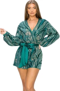 Eleganter mehrgestreifter Strampler mit glitzernden Pailletten - Bild 1 von 5