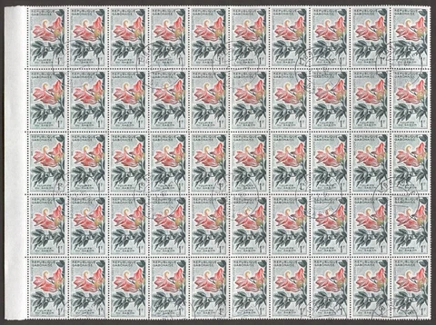 Sheet L53 Gabon 1961 (50v) Plants Flowers /1 F Cover
