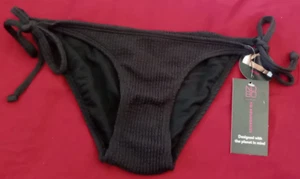 Junior Women NO BOUNDARIES sz XS 1 Black Bikini Popcorn Swim Bottom - Picture 1 of 4