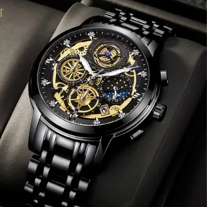 WISHDOIT Original Herrenuhr Wasserdicht Edelstahl Quarz Analog - Bild 1 von 7