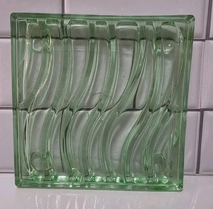 Green Art Glass Olive Serving Tray Vintage  - Picture 1 of 9