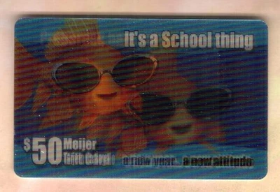 MEIJER Goldfish with Sunglasses ( 2003 ) Lenticular Gift Card ( $0 - NO VALUE ) - Image 1 of 2