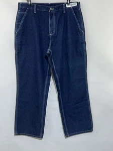 Pantalones utilitarios Carhartt para hombre 38/28 peto calce nuevos azul oscuro - Imagen 1 de 9