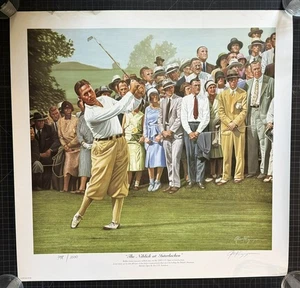 Bobby Jones 1930 US Open Interlachen Golf Club Alan Zuniga Lithograph Litho - Picture 1 of 14