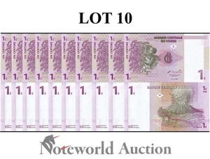 CONGO DEMOCRATIC REPUBLIC 1 Centime 1997 P 80 Lot 10 pcs 1/10 Bundle UNC - Picture 1 of 4