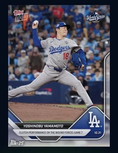 2025 TOPPS NOW - Juego de fuerzas de embrague 7 - YOSHINOBU YAMAMOTO (Topps Bunt DlgitalCard - Imagen 1 de 1