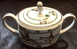 Fox Hunt Hunting Coalport Lidded Sugar Bowl - Picture 1 of 6