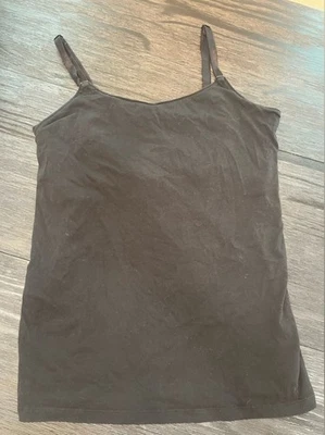 Motherhood Maternity Black Tank Top Size Medium Breast Feeding Mom magnetic  - Image 1 of 3