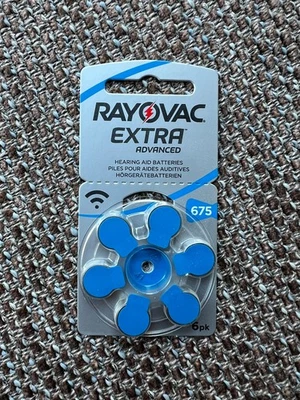 Rayovac Extra Advanced Hearing Aid Batteries, Size 675.  400 Batteries available - Image 1 of 2