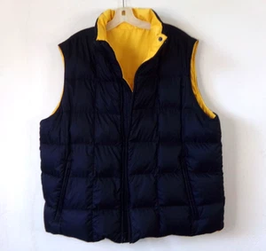 Lands End Vintage 90's Quilted Goosedown Reversible Puffer Vest Mens XL 46-48 - Picture 1 of 6