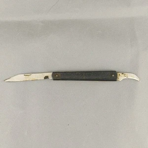 Vintage Soviet USSR Folding Knife Black Handle Pocket Knife #2945 - Picture 1 of 12