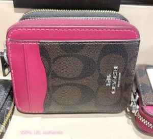 NWT Coach Zip Card Case In Signature/halloween/ creature/ floral/Robert/bow - Picture 1 of 171