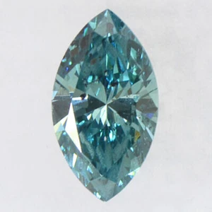 Diamante marquesa elegante color azul SI2 mejorado pulido 0,52 quilates certificado IGI - Imagen 1 de 7