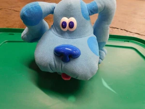 Vtg Tyco Blues Clues Pose A Blue Puppy Dog Plush 8" 1997 posable ears 39955 CUTE - Picture 1 of 7