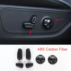 Carbon Fiber Seat Adjust Button Trim For Dodge Charger 2015+ Durango 11+ RAM 18+ - Foto 1 di 9