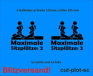 2 Maximale Sitzplätze:2 Aufklebe JDM Tuning Stickerbomb Autoaufkleber schwarz - Bild 1 von 2