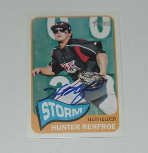 HUNTER RENFROE SIGNED AUTO'D 2014 TOPPS HERITAGE MINORS CARD #104 BOSTON RED SOX - Picture 1 of 2