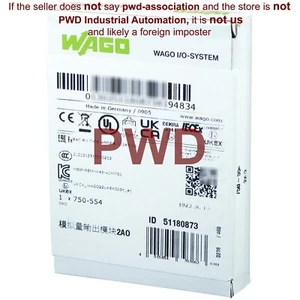 NUEVO módulo de salida analógica sellado wago 750-554 2 canales, 2AO 4-20mA **VENDEDOR DE EE. UU.** - Imagen 1 de 3