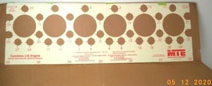 Cummins L10 Cylinderhead Bolt Torque Guide/Template, pn 3823861 - Picture 1 of 7