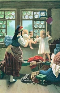 Morgenstunde von Eduard Meyerheim Kunst Gemälde Postkarte - Bild 1 von 2