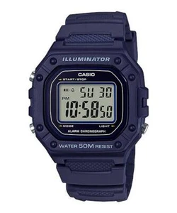 Casio Men's Youth Series Digital Dark Blue Resin Watch W-218H-2A - Picture 1 of 2