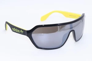 NEW ADIDAS OR 0022 02C BLACK YELLOW MIRRORED AUTHENTIC FRAMES SUNGLASSES 129-130 - Picture 1 of 4