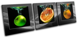 Fruta Manzana Salpicaduras Comida Cocina ARTE DE PARED LIENZO Impresión de Imagen VA - Imagen 1 de 1