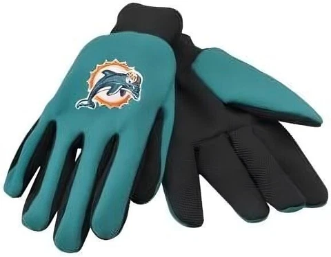 Miami Dolphins RETRO NFL Sports Logo Utility Work All Purpose Gloves Cover
