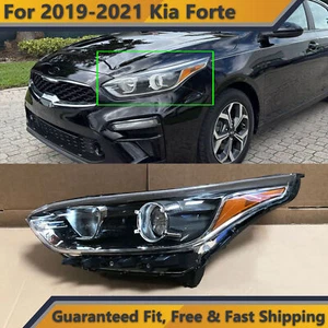 Headlight for 2019 2020 2021 Kia Forte Sedan Halogen no LED Left Driver w/ Bulb - Picture 1 of 7