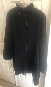 Gallery Black Rain Trench Coat Jacket Men’s Size XL Fast Shipping - Picture 1 of 5