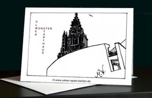 Karten:Ulmer Münster+Damals+Foto+Nostalgie+Kunst+Sucht m.Sprüchen Handarbeit - Bild 1 von 60