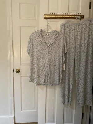 LAURA ASHLEY size M Loungewear Pajamas Set Lightweight Soft Cottagecore NEW TAGS - Image 1 of 4