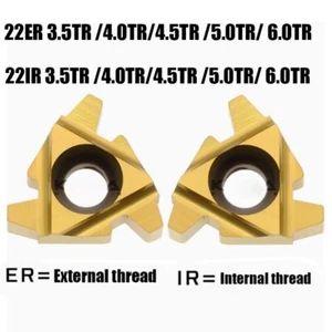 22ER 22IR 3.5 4.0 4.5 5.0 6.0TR 30° T-type trapezoidal Carbide threading insert - Picture 1 of 4