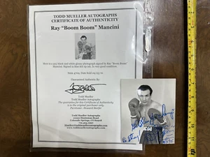 Ray Boom Boom Mancini Signed Photograph w/ COA Todd Mueller Autos - Picture 1 of 3