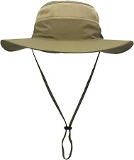 Duakrs Unisex Wide Brim Sun Hat,Outdoor UPF 50+ Waterproof Boonie Hat Summer UV 