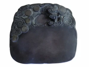 Antique Ink Stone For Chinese & Japanese Painting And Calligraphy 7 X 6 Inches - Picture 1 of 5