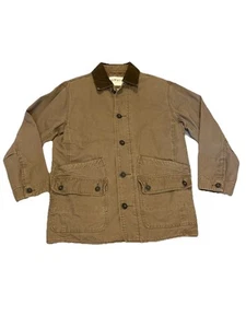 ORVIS Barn Jacket Brown Cotton Canvas Quilt Lined Coat MENS Medium - Picture 1 of 7