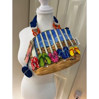 Paul Brent Sun N Sand Playa Chanclas Cartera Bolso Arte Bolso Bandolera Bolso de Mano Nuevo Foto 1 de 4