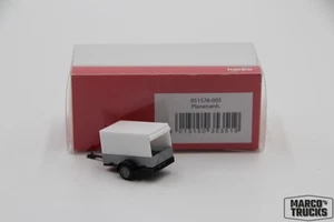 PKW-trailerwith tarpaulin 1achs, white No. 051576-005 1:87 /HN2970 - Picture 1 of 1